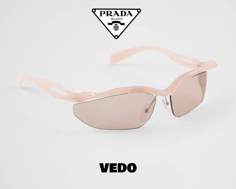 Futuristic PRADA Morph SPR A25 sunglasses vedosunglasses peach rose