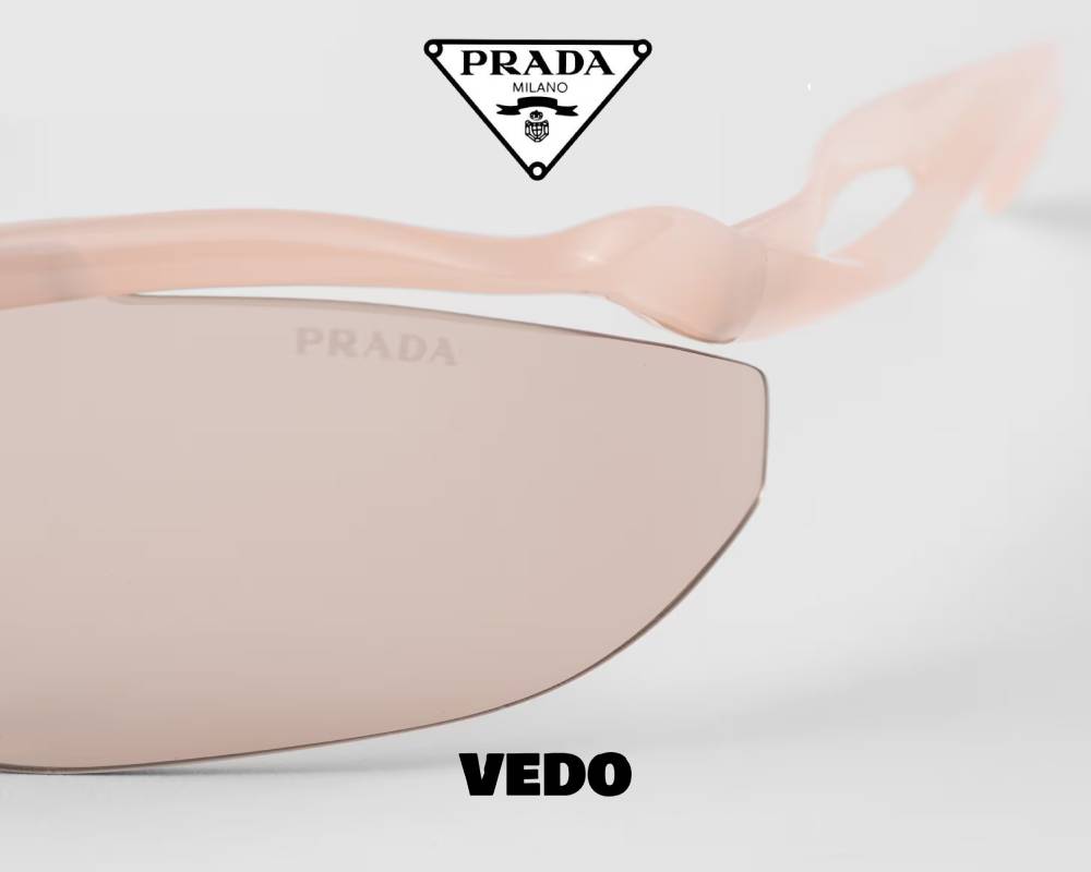Futuristic PRADA Morph SPR A25 sunglasses vedosunglasses peach