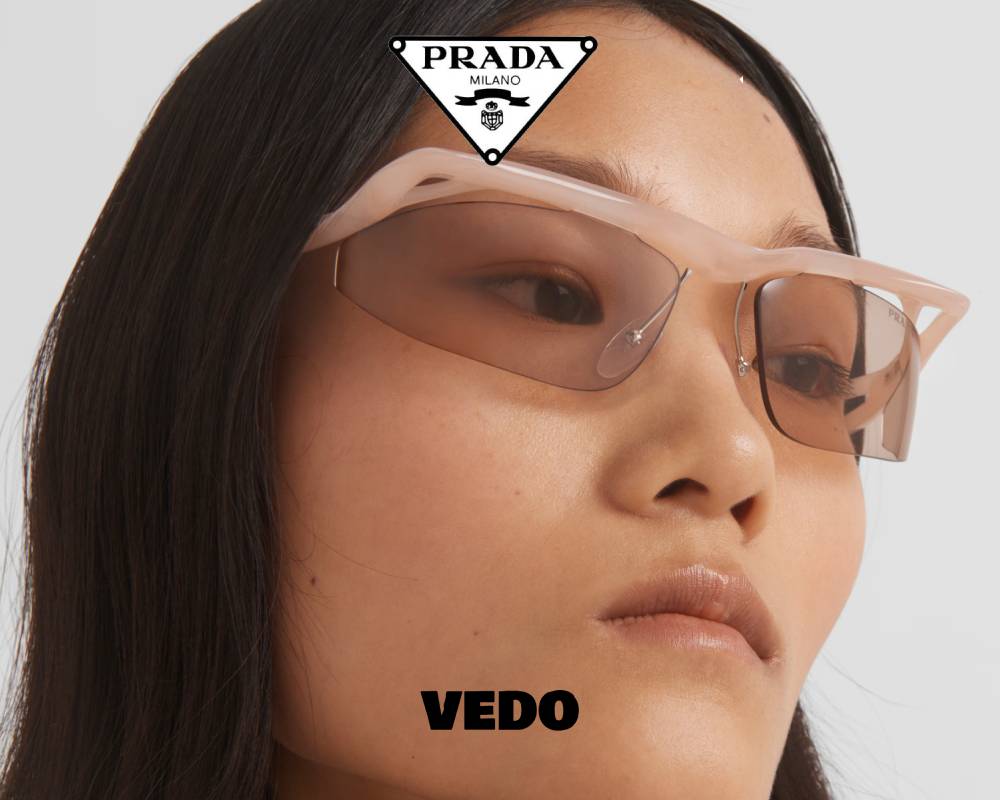 Futuristic PRADA Morph SPR A25 sunglasses vedosunglasses peach