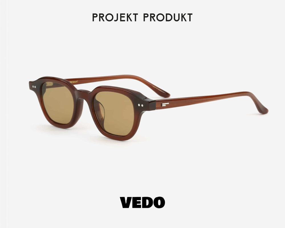 Little square acetate sunglasses PROJEKT PRODUKT RS3 vedosunglasses brown