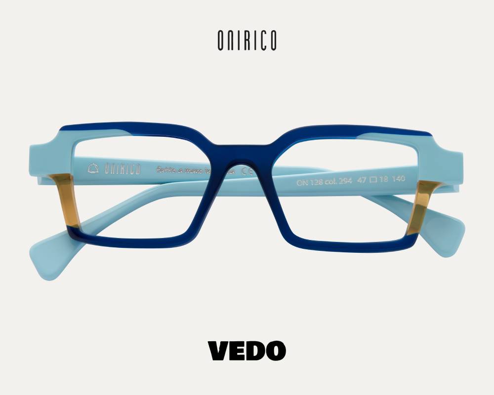 Small square colored eyeglasses ONIRICO ON128 vedosunglasses.com blue