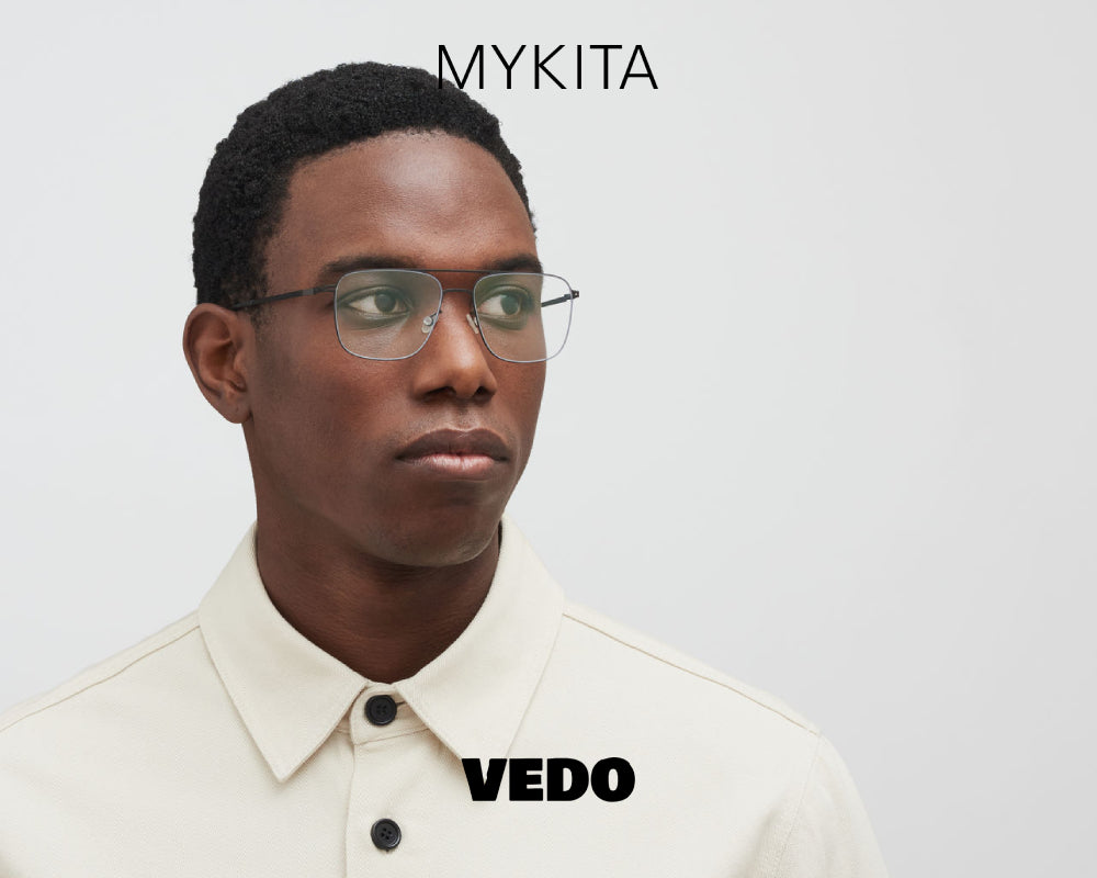 Square aviator eyeglasses MYKITA TOBI vedosunglasses.com black