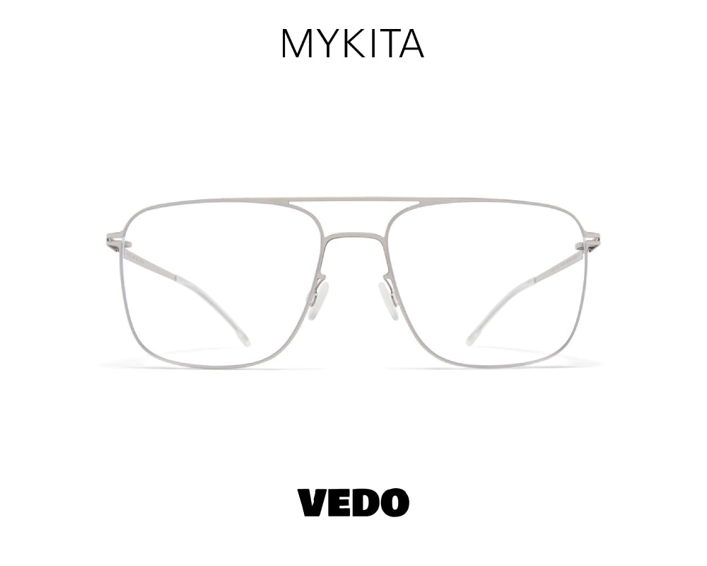 Square aviator eyeglasses MYKITA TOBI vedosunglasses.com silver