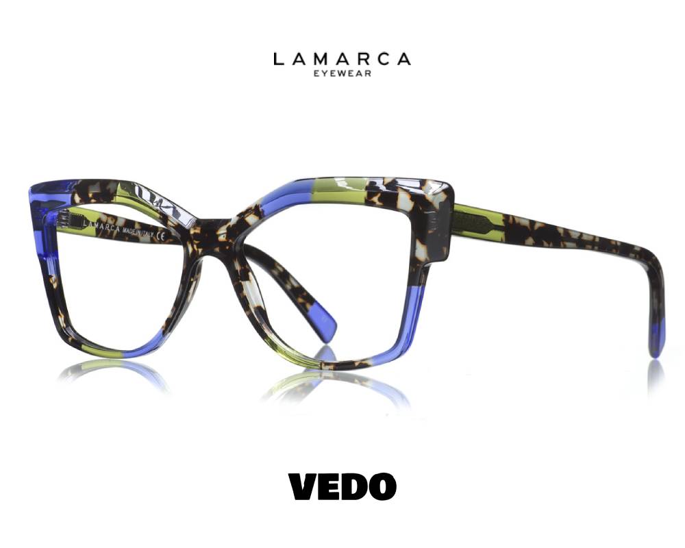 Squared cat eye eyeglasses LAMARCA Mosaico 148 vedosunglasses violet green