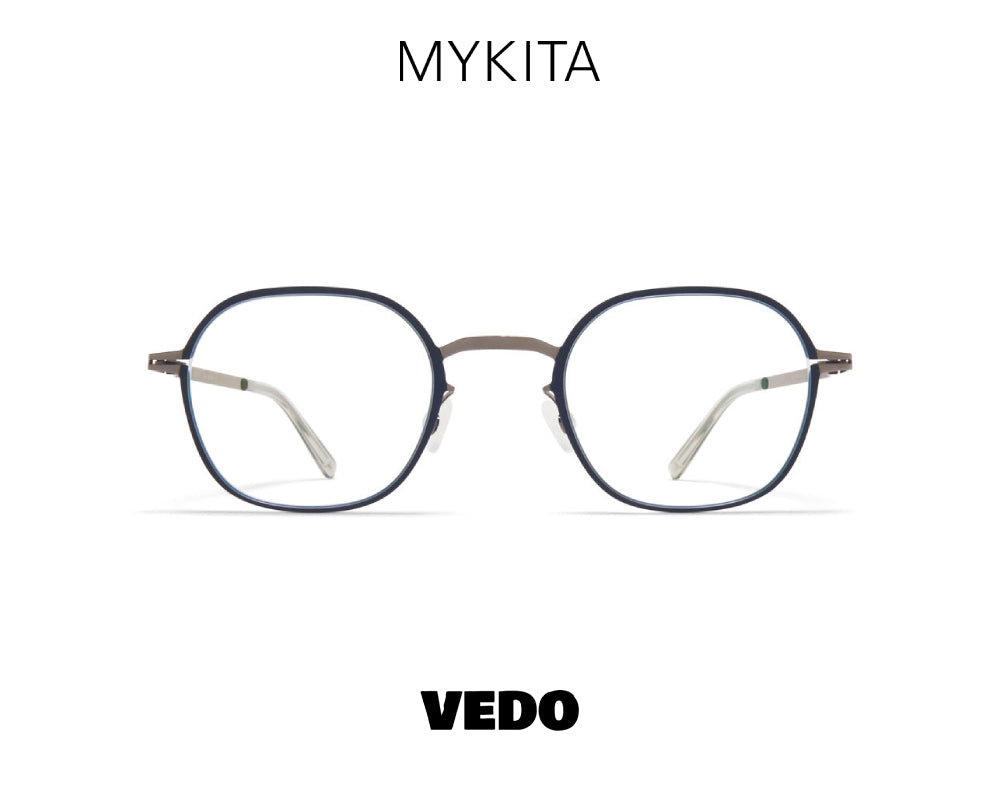 Square round eyeglasses MYKITA JES vedosunglasses.com blue navy silver