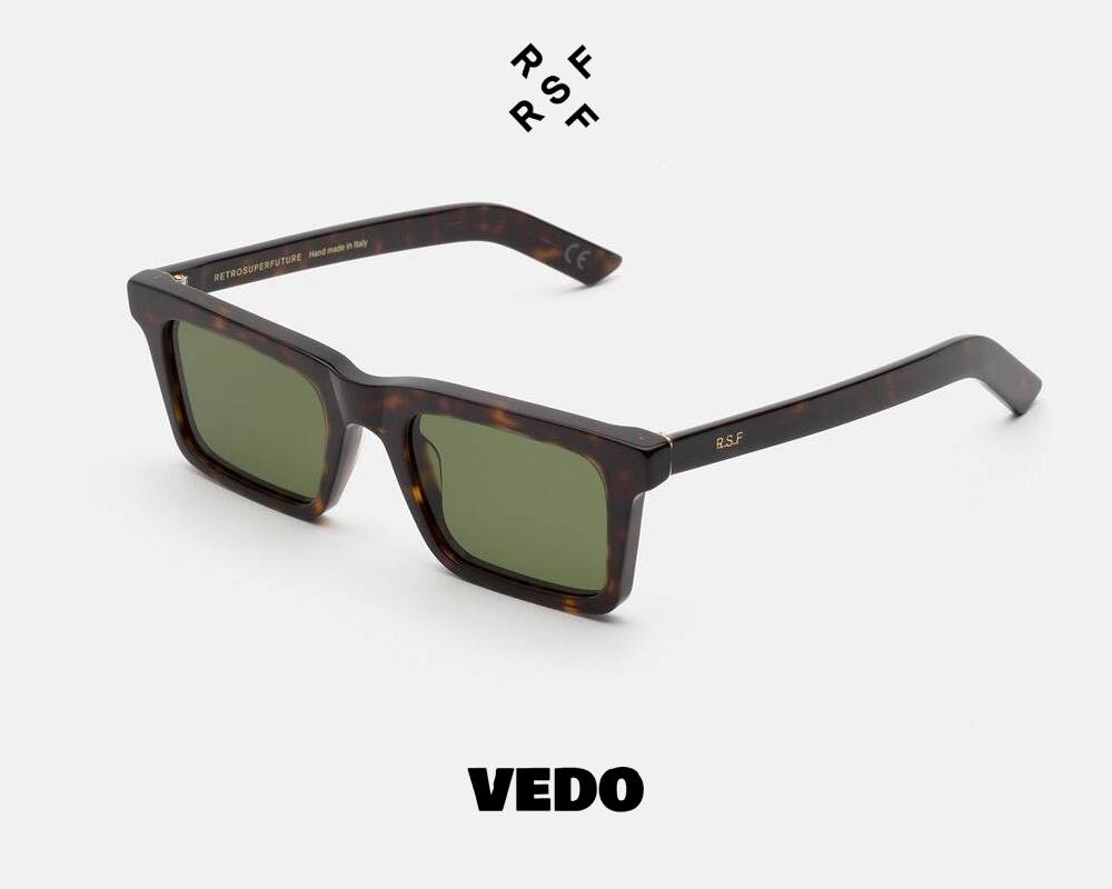 Rectangular sunglasses Retrosuperfuture 1968 vedosunglasses brown havana