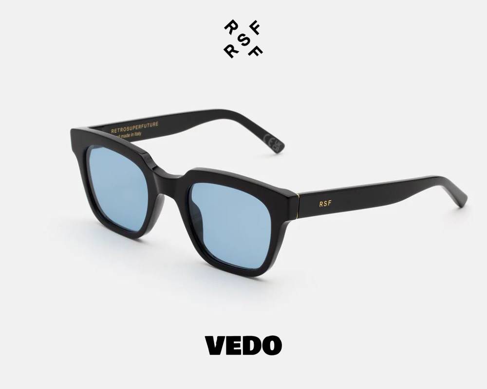 Timeless wayfarer sunglasses Retrosuperfuture GIUSTO vedosunglasses black light blue