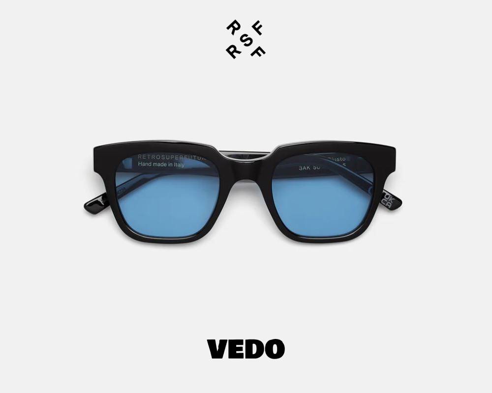 Timeless wayfarer sunglasses Retrosuperfuture GIUSTO vedosunglasses black light blue