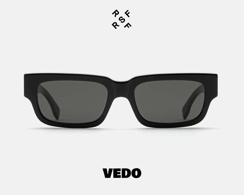 Rectangular vintage shape sunglasses Retrosuperfuture ROMA vedosunglasses black 