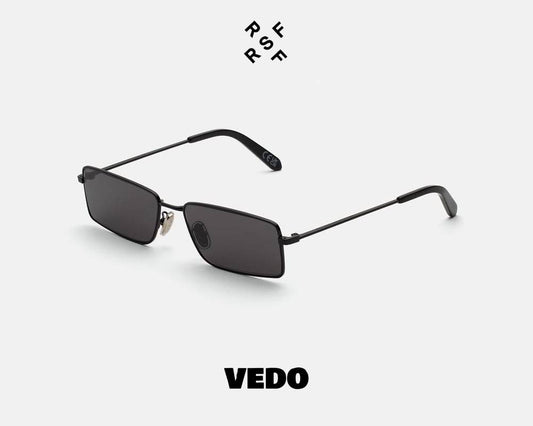 Minimal metal rectangular Retrosuperfuture RSF CHOPPER sunglasses vedosunglasses black 