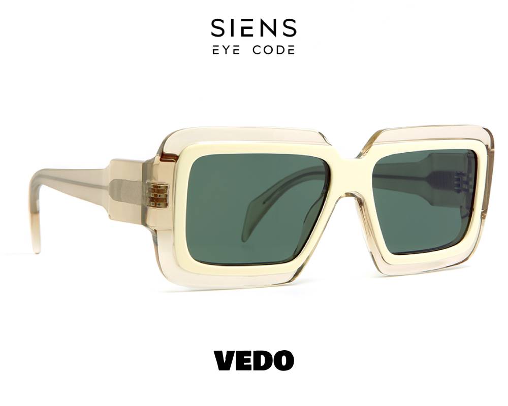 Oversize square sunglasses SINES EYE CODE 086 vedosunglasses.com white crystal 