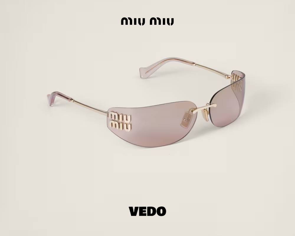 wraparound MIUMIU A51 sunglasses bronze grey