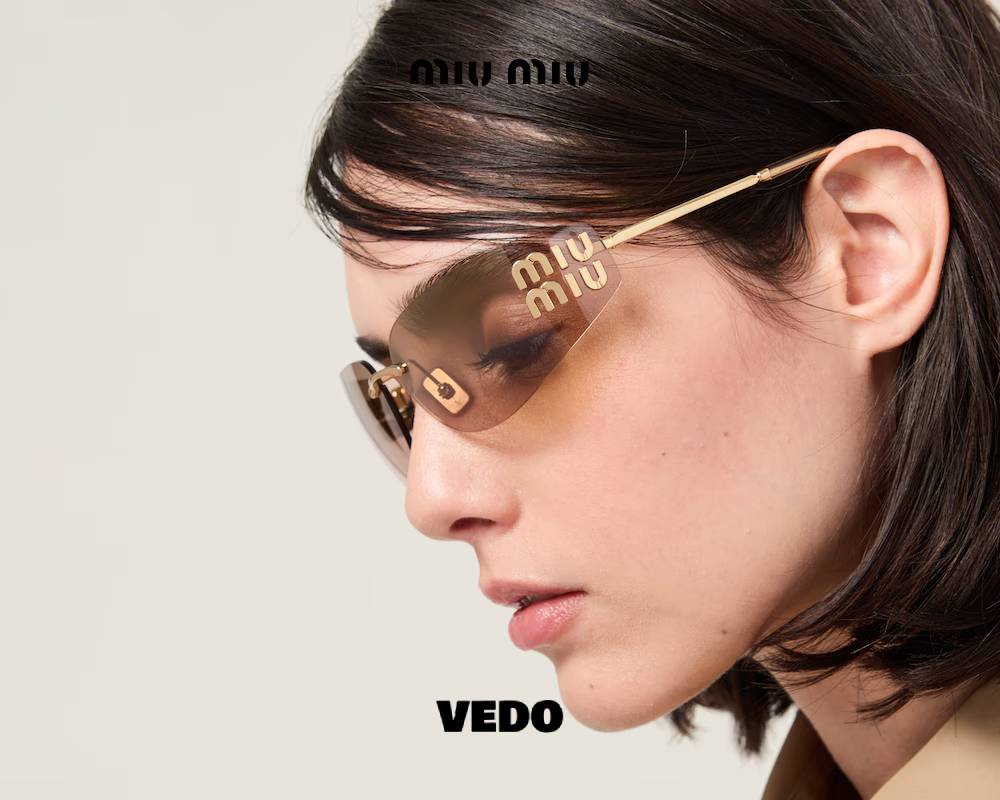 wraparound MIUMIU A51 sunglasses bronze grey