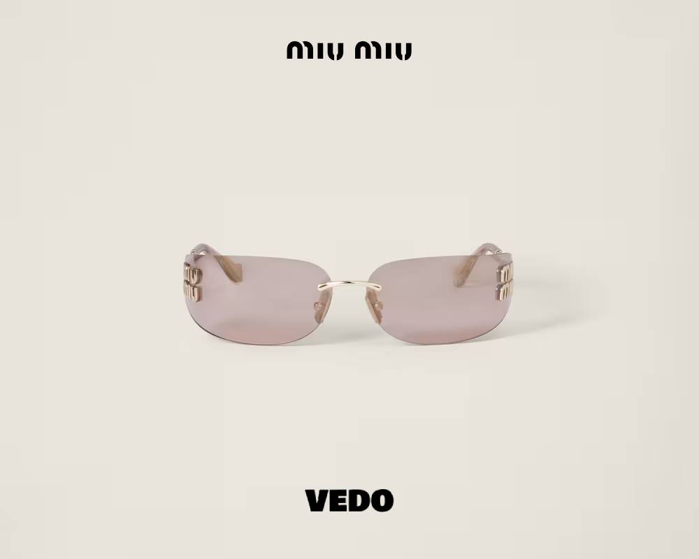 wraparound MIUMIU A51 sunglasses bronze grey